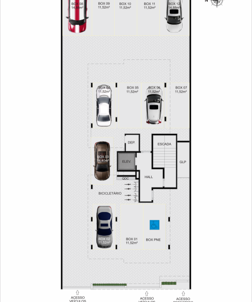 PLANTA HUMANIZADA GARAGEM AMETISTA